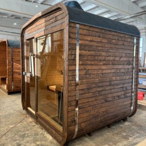 Dřevěná čtvercová sauna 2 m