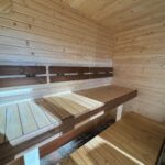 Dřevěná čtvercová sauna 2 m