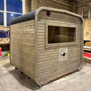Dřevěná čtvercová sauna 2 m