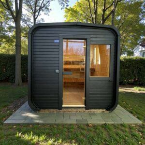 Dřevěná čtvercová sauna 2 m