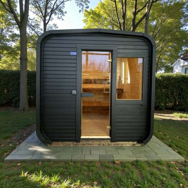 Dřevěná čtvercová sauna 2 m