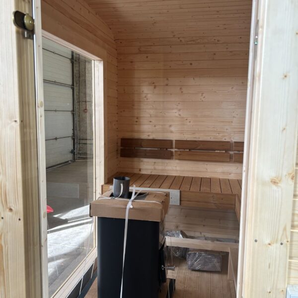 Dřevěná čtvercová sauna 2 m