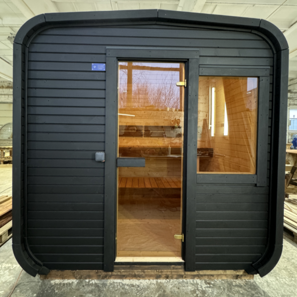 Dřevěná čtvercová sauna 2 m