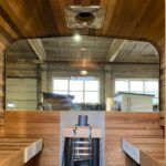 Dřevěná čtvercová sauna 2 m