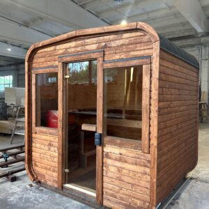 Dřevěná čtvercová sauna 2 m