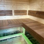 Dřevěná čtvercová sauna 2 m
