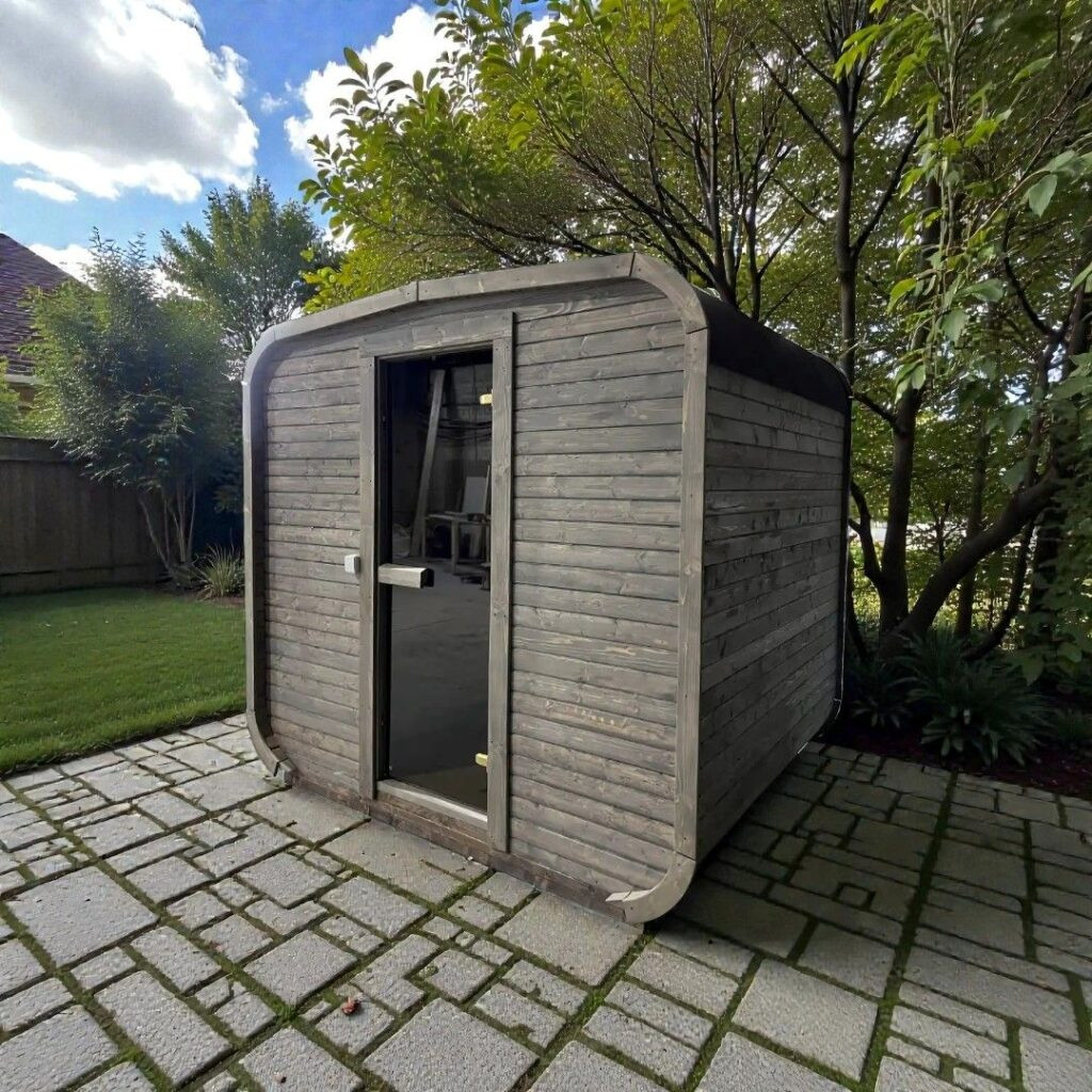Dřevěná čtvercová sauna 2 m