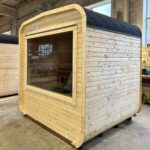 Dřevěná čtvercová sauna 2 m