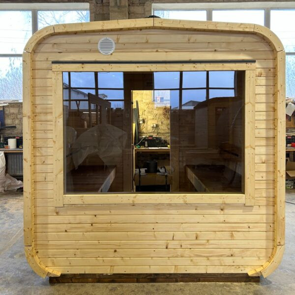 Dřevěná čtvercová sauna 2 m
