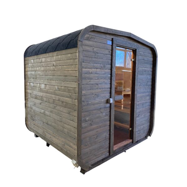 Dřevěná čtvercová sauna 2 m