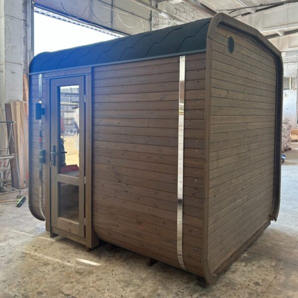 Dřevěná čtvercová sauna 2 m