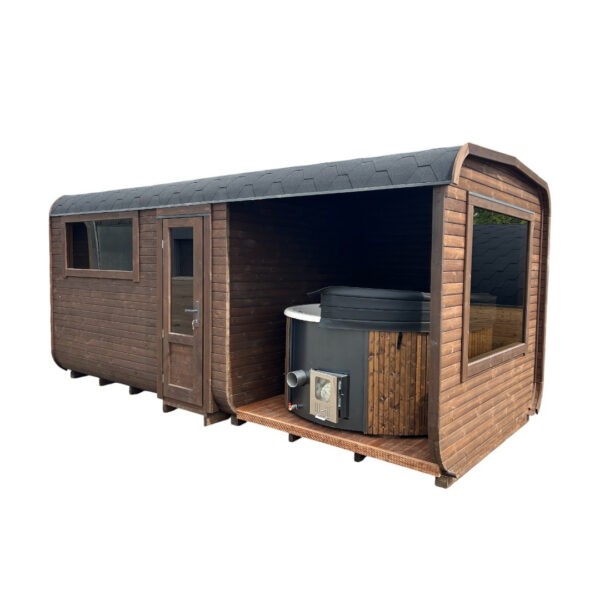 Dřevěná čtvercová sauna COMBI 2 5,4 m