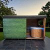 Dřevěná čtvercová sauna COMBI 4 m