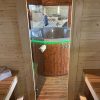 Dřevěná čtvercová sauna COMBI 4 m