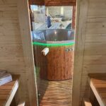 Dřevěná čtvercová sauna COMBI 4 m