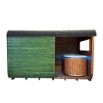Dřevěná čtvercová sauna COMBI 4 m