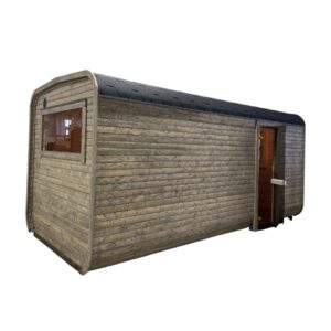 Dřevěná čtvercová sauna COMBI 5,4 m