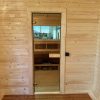 Dřevěná čtvercová sauna COMBI 5,4 m