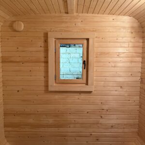 Dřevěná čtvercová sauna COMBI 5,4 m