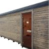 Dřevěná čtvercová sauna COMBI 5,4 m
