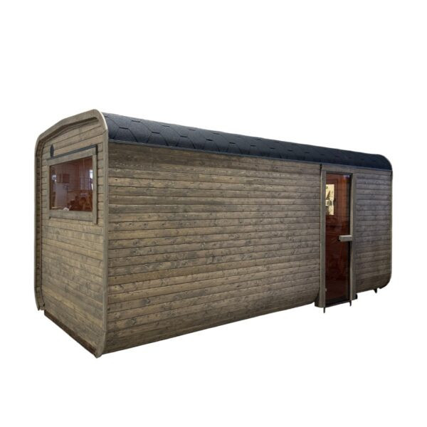 Dřevěná čtvercová sauna COMBI 5,4 m