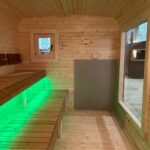 Dřevěná čtvercová sauna COMBI 5,4 m