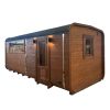Dřevěná čtvercová sauna COMBI 5,4 m
