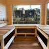 Dřevěná čtvercová sauna COMBI 5,4 m
