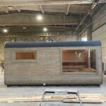 Dřevěná čtvercová sauna COMBI 5,4 m