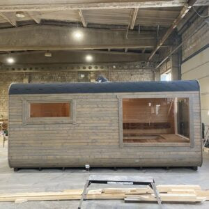 Dřevěná čtvercová sauna COMBI 5,4 m