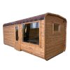 Dřevěná čtvercová sauna COMBI 5,4 m