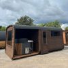 Dřevěná čtvercová sauna COMBI 5,4 m