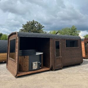 Dřevěná čtvercová sauna COMBI 5,4 m