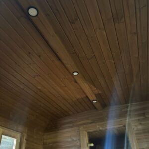 Dřevěná čtvercová sauna COMBI 5,4 m