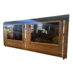 Dřevěná čtvercová sauna COMBI 5,4 m