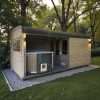 Dřevěná čtvercová sauna COMBI – 5 m