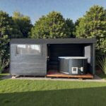 Dřevěná čtvercová sauna COMBI – 5 m