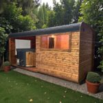 Dřevěná čtvercová sauna COMBI – 5 m