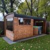 Dřevěná čtvercová sauna COMBI – 5 m