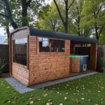 Dřevěná čtvercová sauna COMBI – 5 m