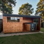 Dřevěná čtvercová sauna COMBI – 5 m