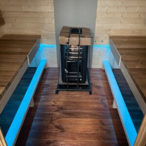 Dřevěná čtvercová sauna RELAX 3 m