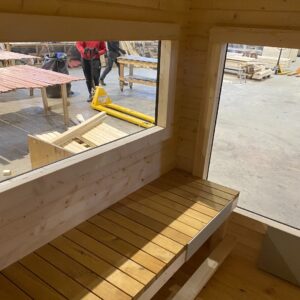 Dřevěná čtvercová sauna RELAX 3 m