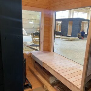 Dřevěná čtvercová sauna RELAX 3 m