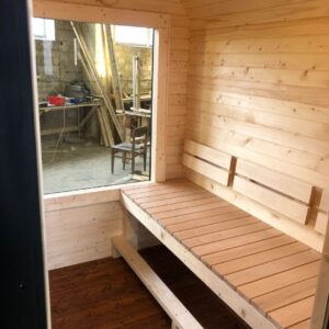 Dřevěná čtvercová sauna RELAX 3 m