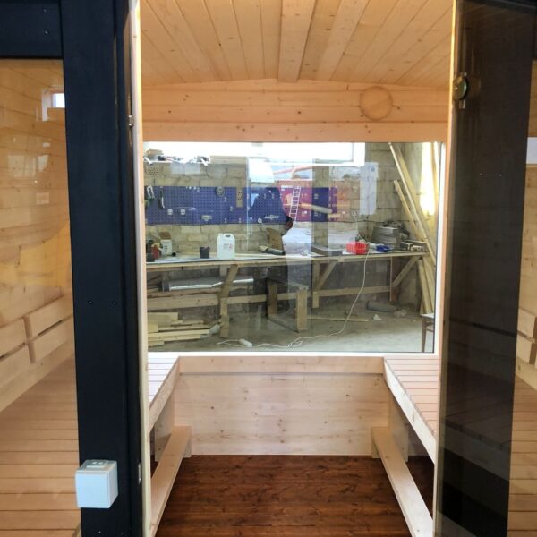 Dřevěná čtvercová sauna RELAX 3 m