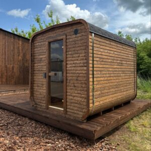 Dřevěná čtvercová sauna RELAX 3 m