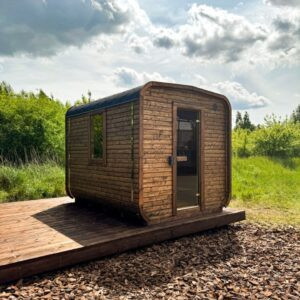 Dřevěná čtvercová sauna RELAX 3 m