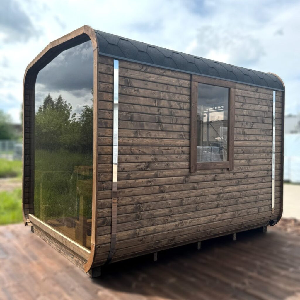 Dřevěná čtvercová sauna RELAX 3 m