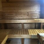 Dřevěná čtvercová sauna RELAX 3,5 m